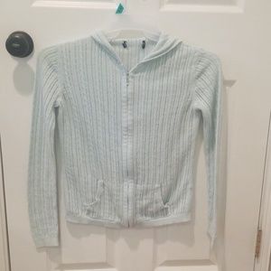 ♡ Juniors hooded thin light mint sweatshirt